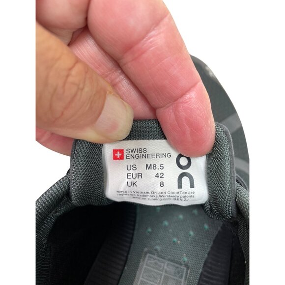 OnCloud tilt men Black Mesh Leather running shoes sneakers size 8.5 SKU 8897 - Picture 6 of 16